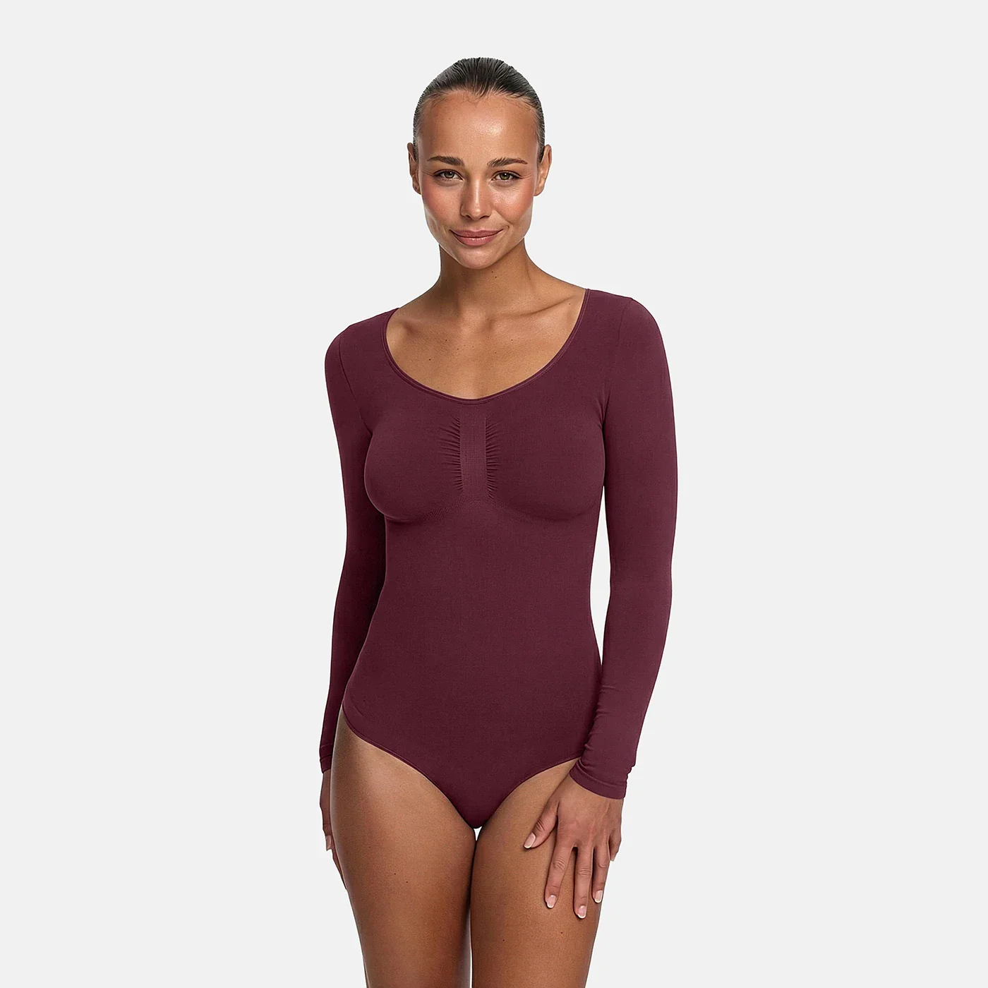 Bodysuit Sculpting Shapewear Longsleeve mit String - Image 22