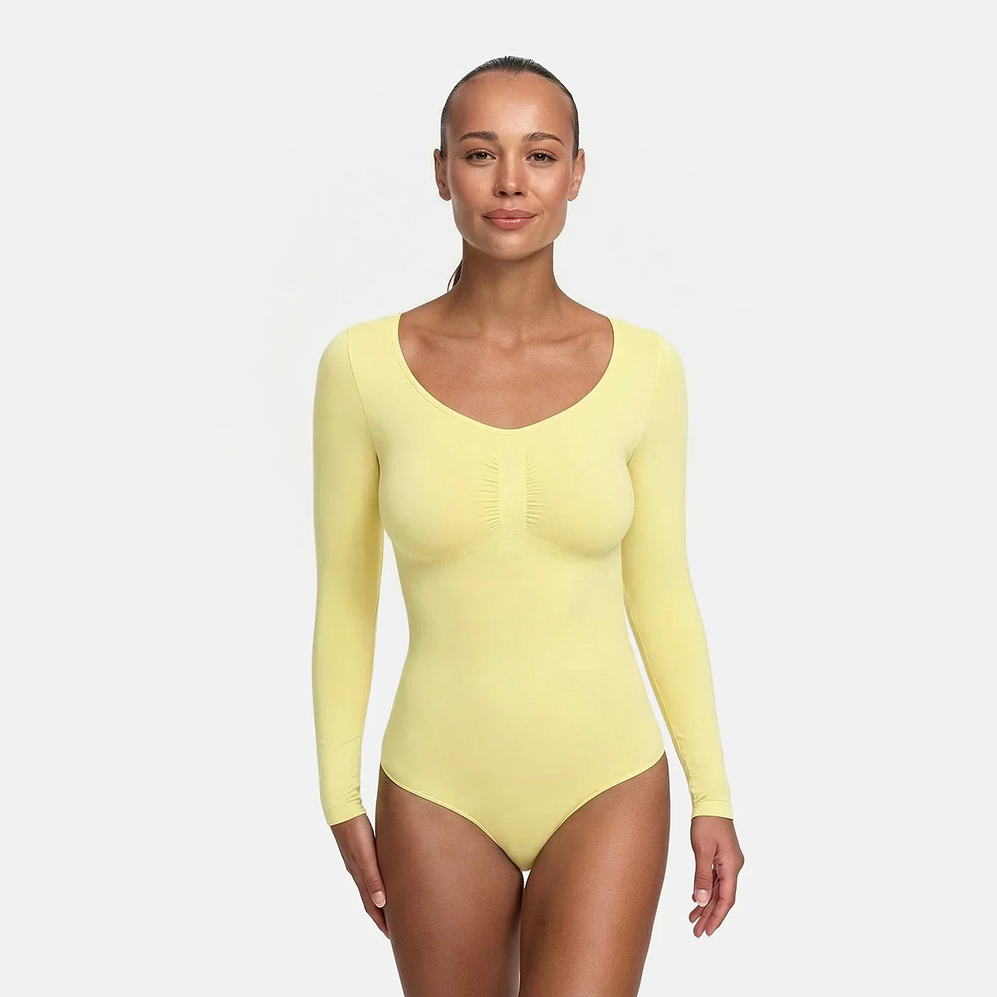 Bodysuit Sculpting Shapewear Longsleeve mit String - Image 32