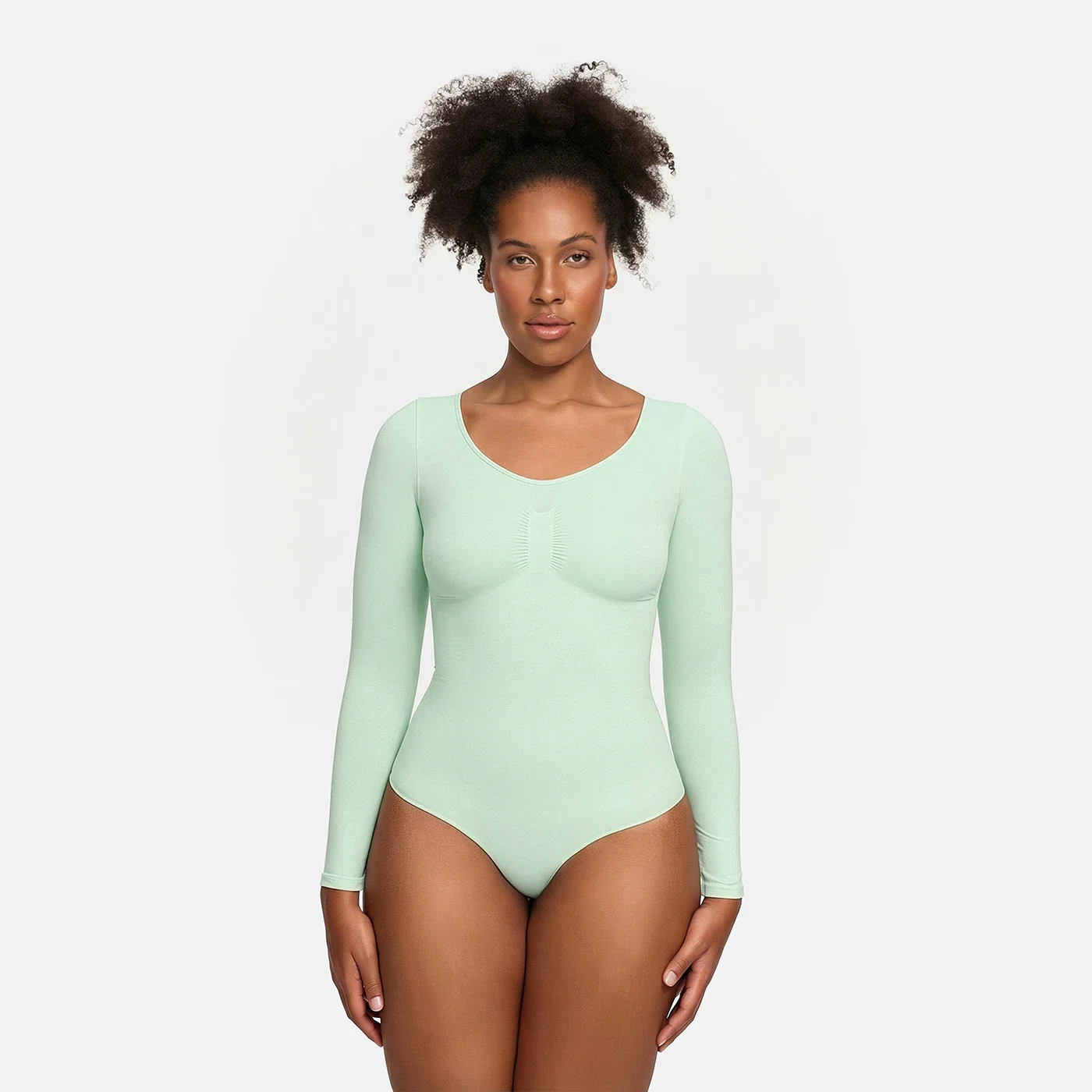 Bodysuit Sculpting Shapewear Longsleeve mit String - Image 33