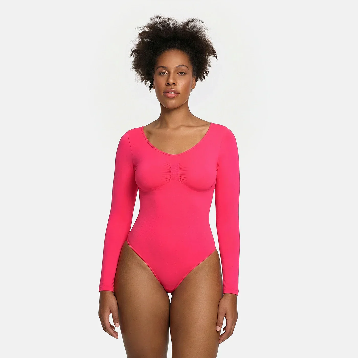 Bodysuit Sculpting Shapewear Longsleeve mit String - Image 42
