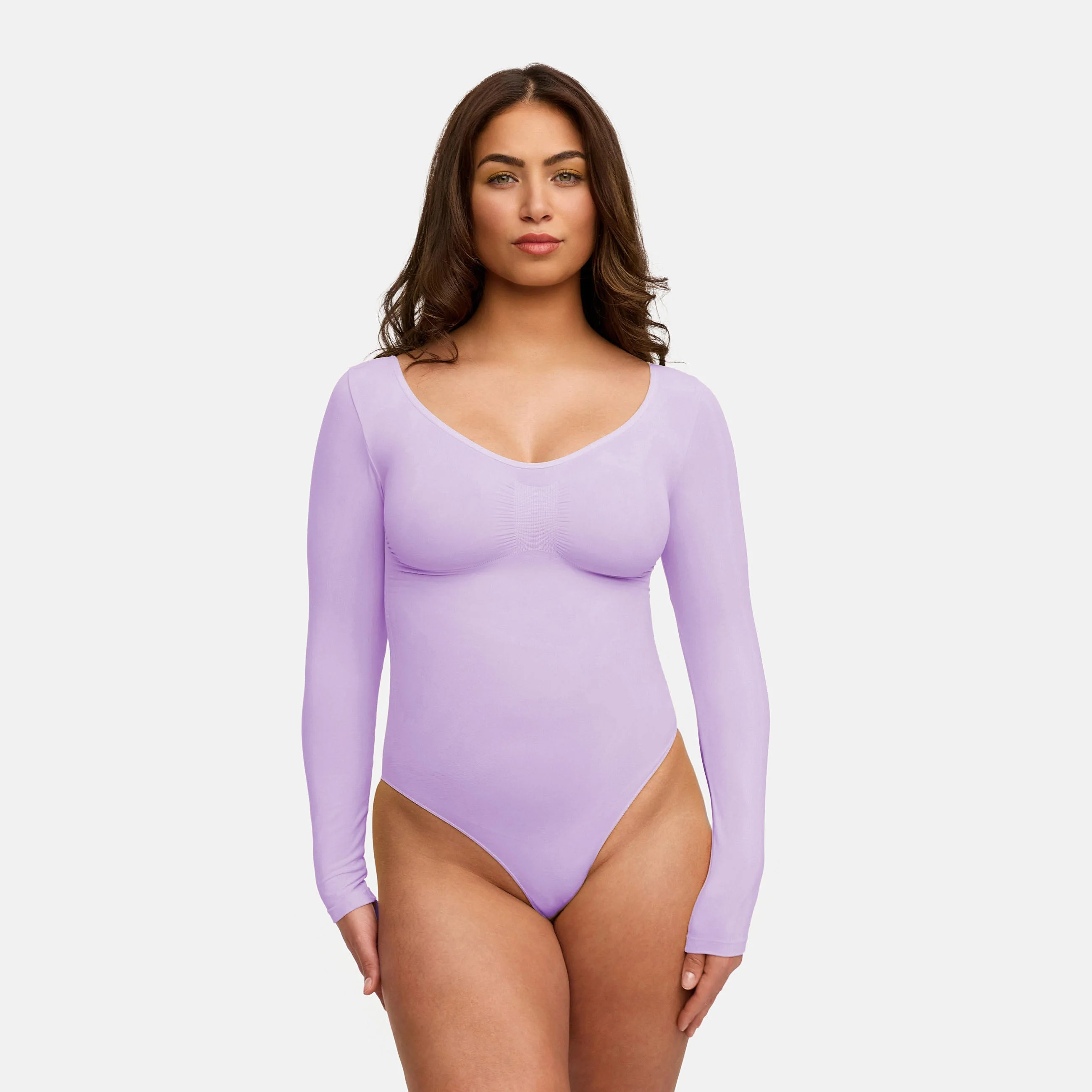 Bodysuit Sculpting Shapewear Longsleeve mit String - Image 44