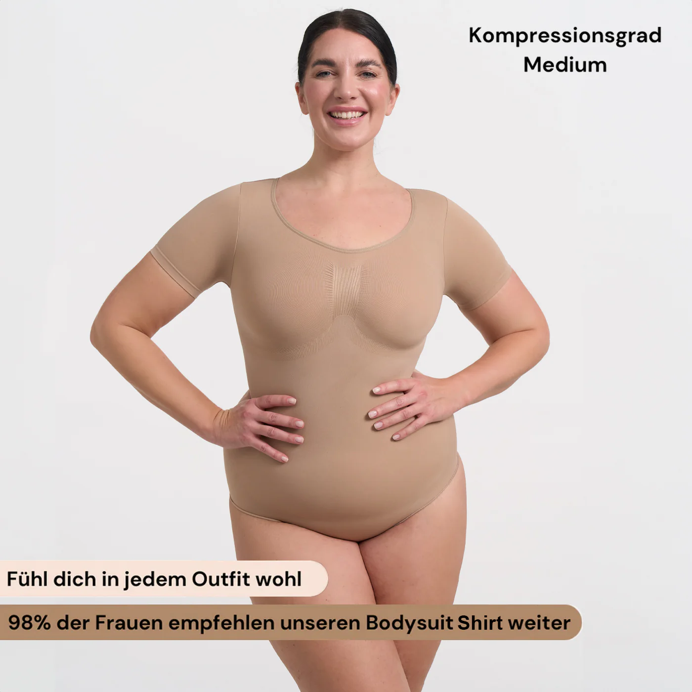 Bodysuit Sculpting Shapewear T-Shirt mit String - Image 10