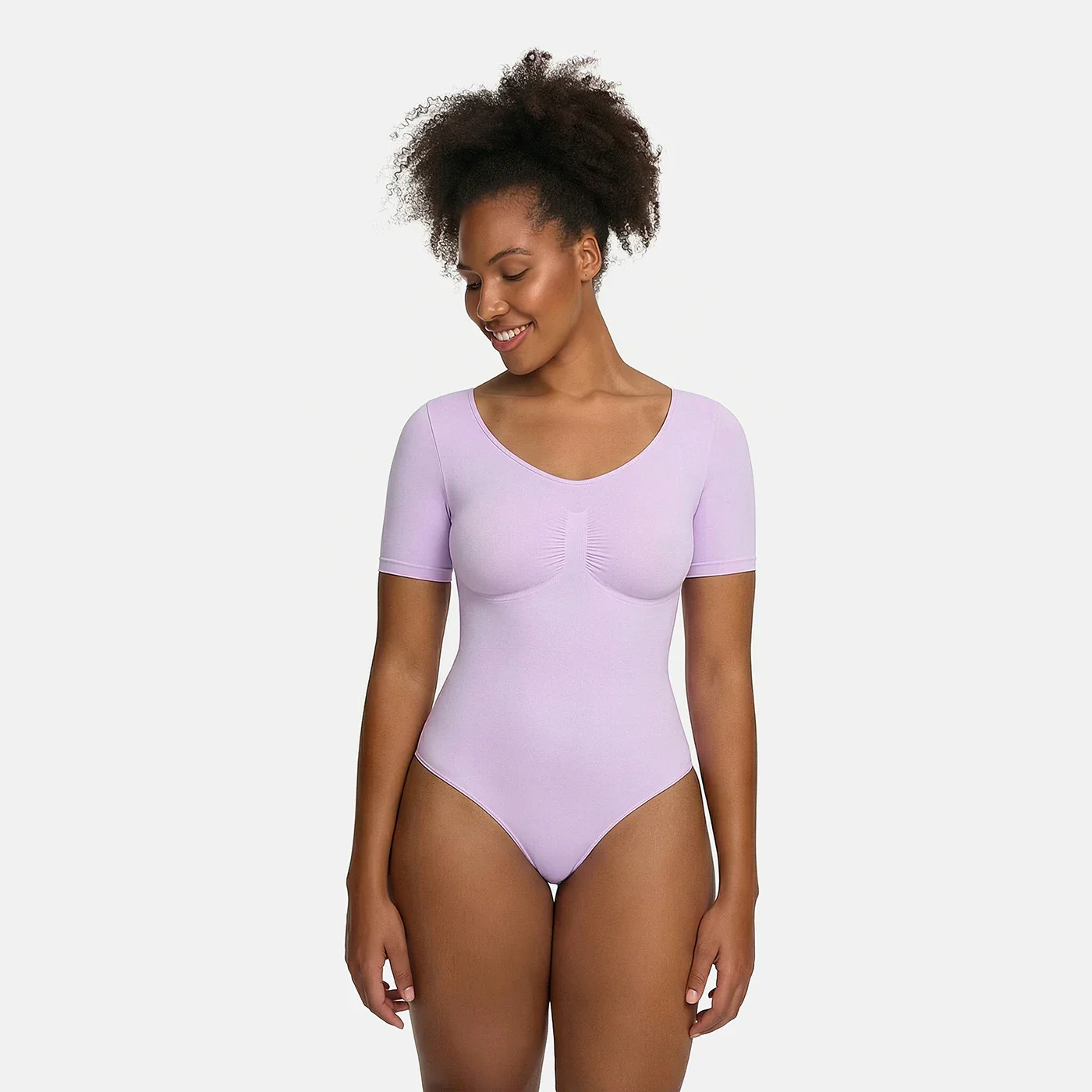 T-Shirt Bodysuit Sculpting Shapewear mit Slip - Image 29