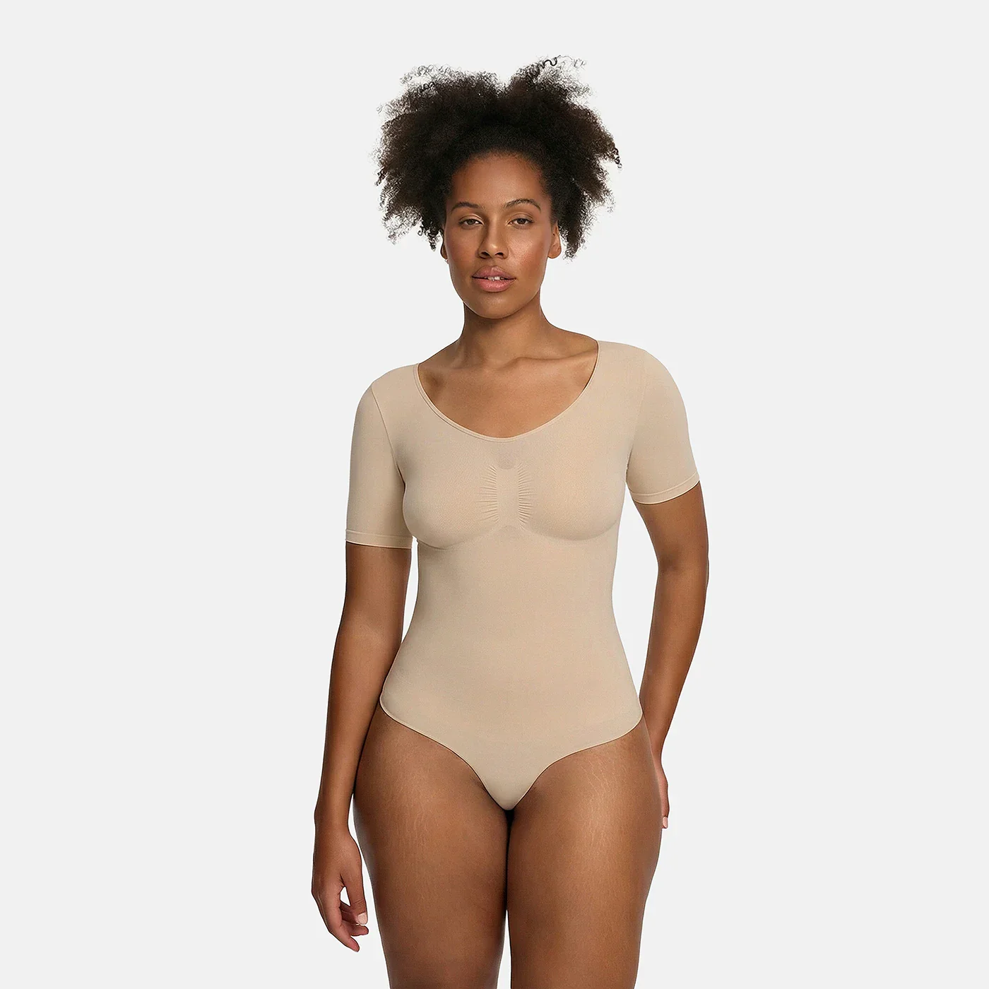 T-Shirt Bodysuit Sculpting Shapewear mit Slip - Image 5